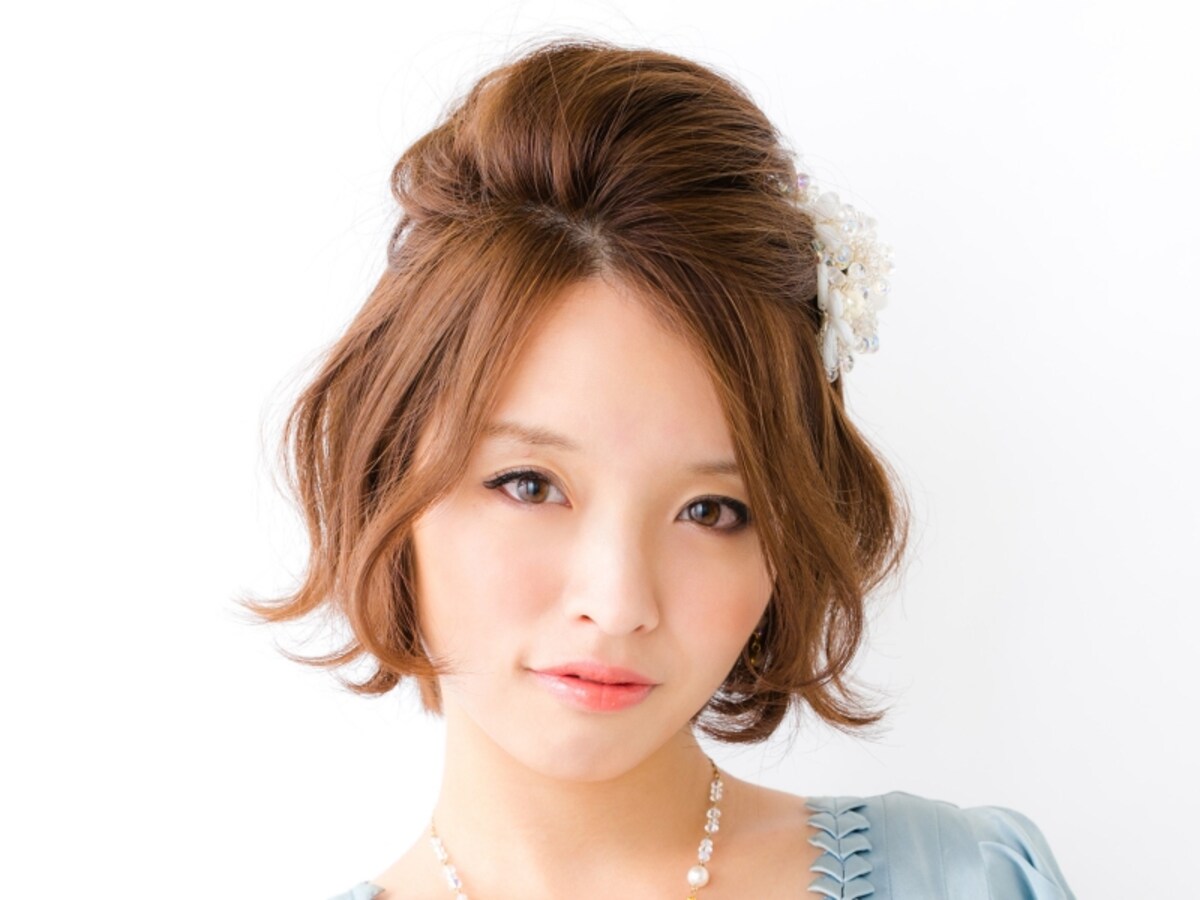 ショートヘアパーティアレンジ