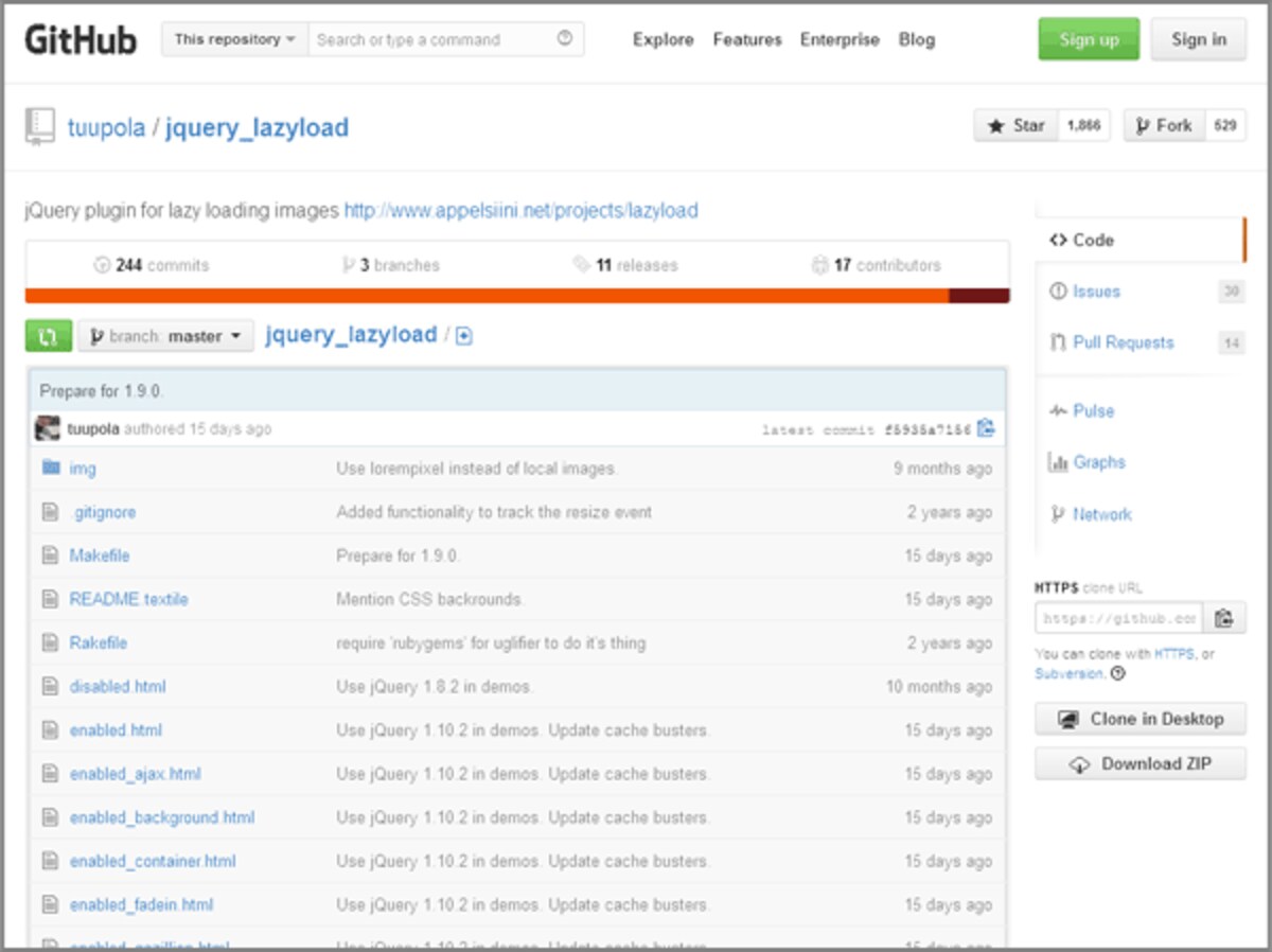 「jquery.lazyload.min.js」ファイルだけが必要。