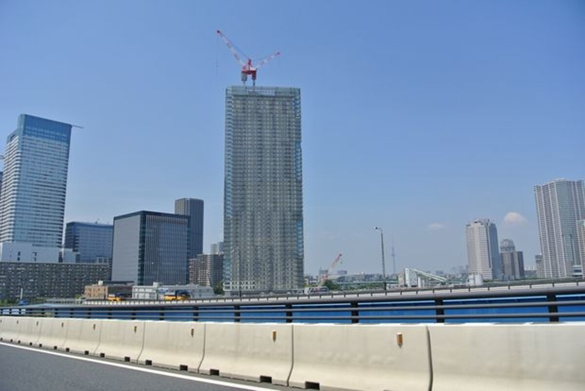 晴海のマンション建設現場