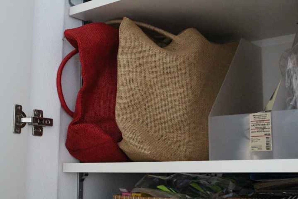 大きめのトートバッグで収納