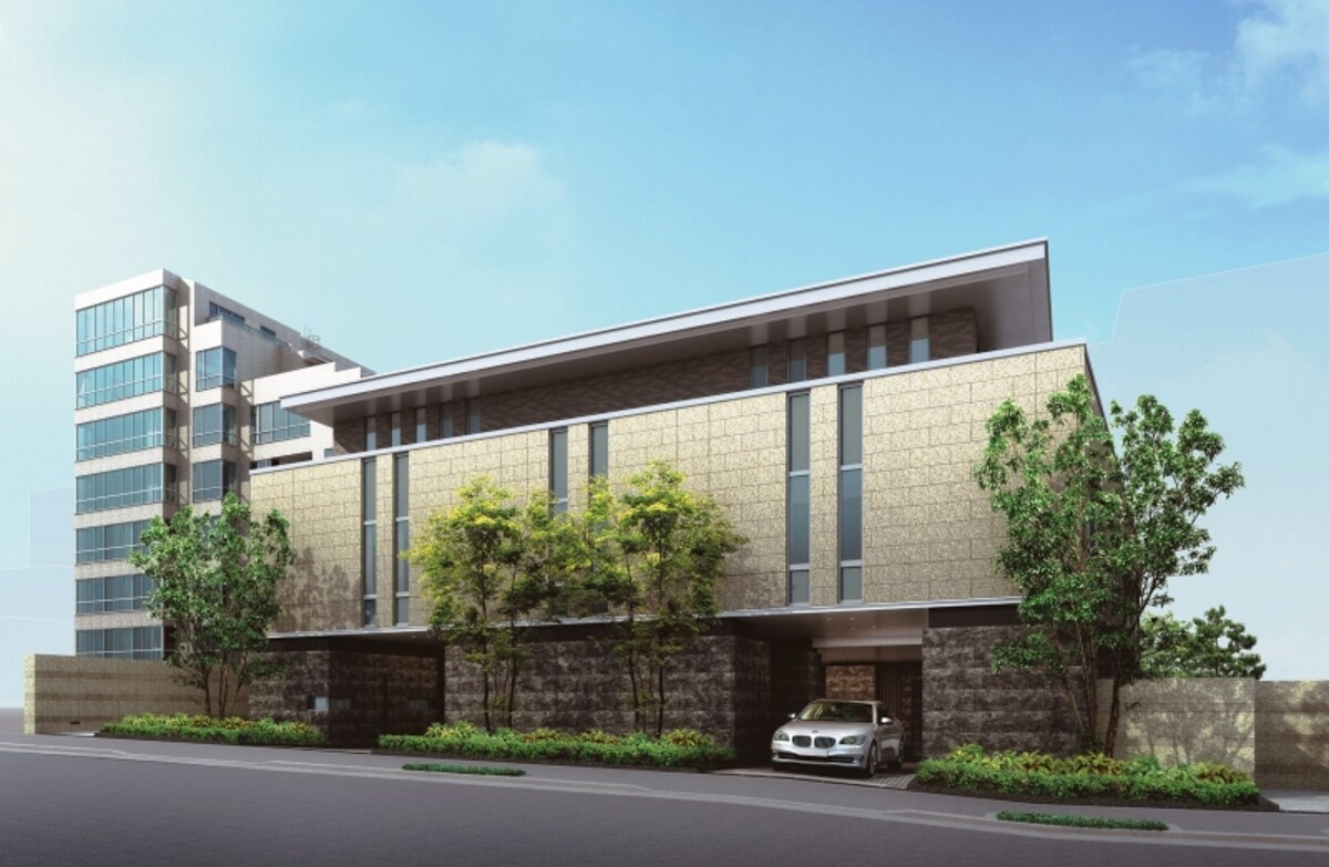 「プレミスト南青山」外観完成予想ＣＧ※計画段階の図面を基に描き起こしたもので実際とは異なります