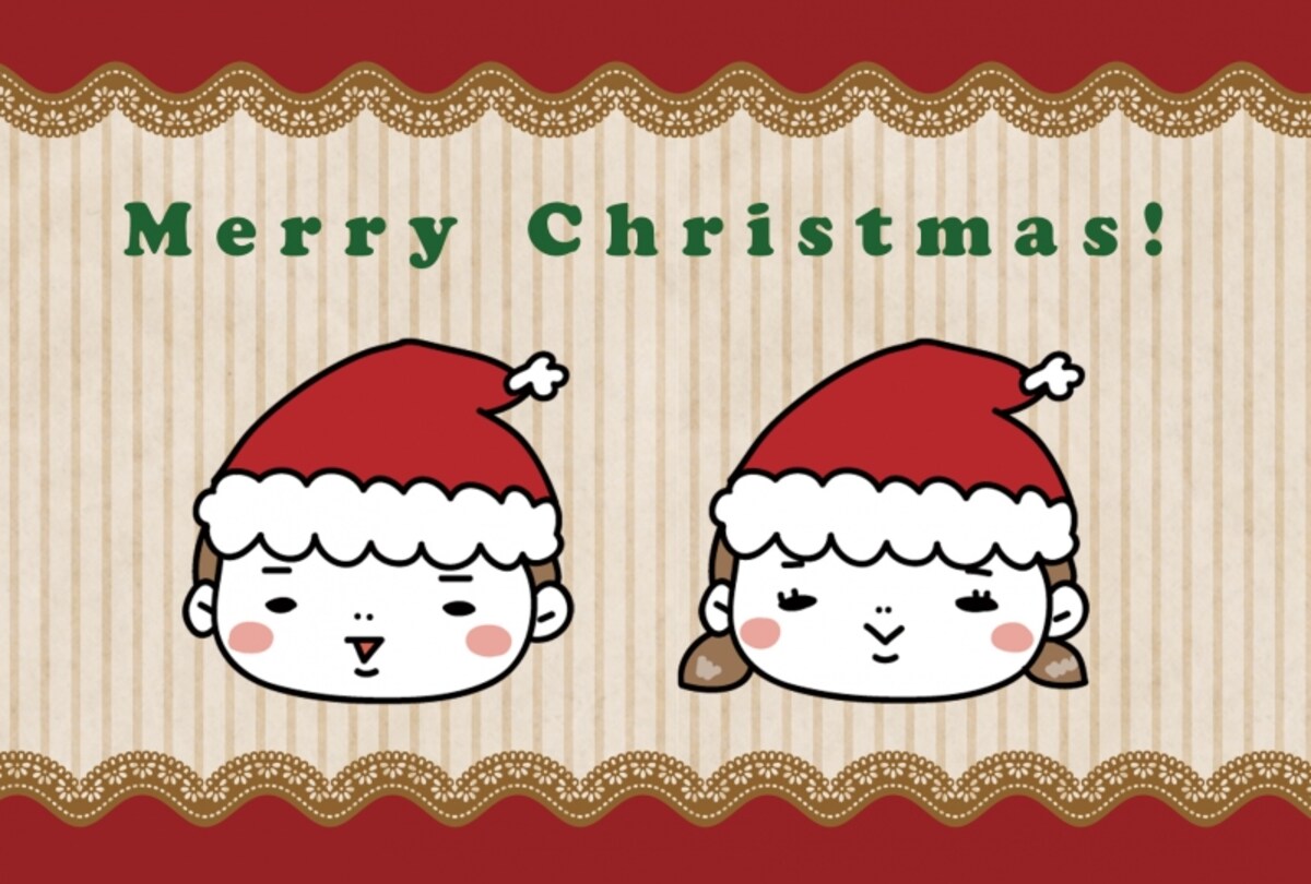 グリーティングカード　クリスマス　イラスト　カラー　かわいい