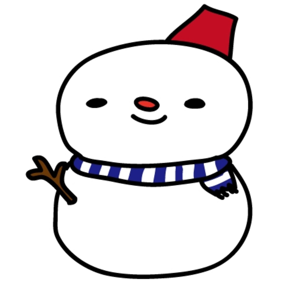 雪だるま　クリスマス　イラスト　カラー　かわいい