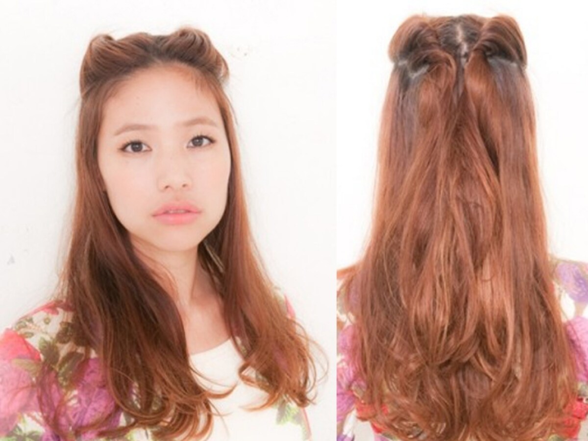 ロングヘアパーティアレンジ