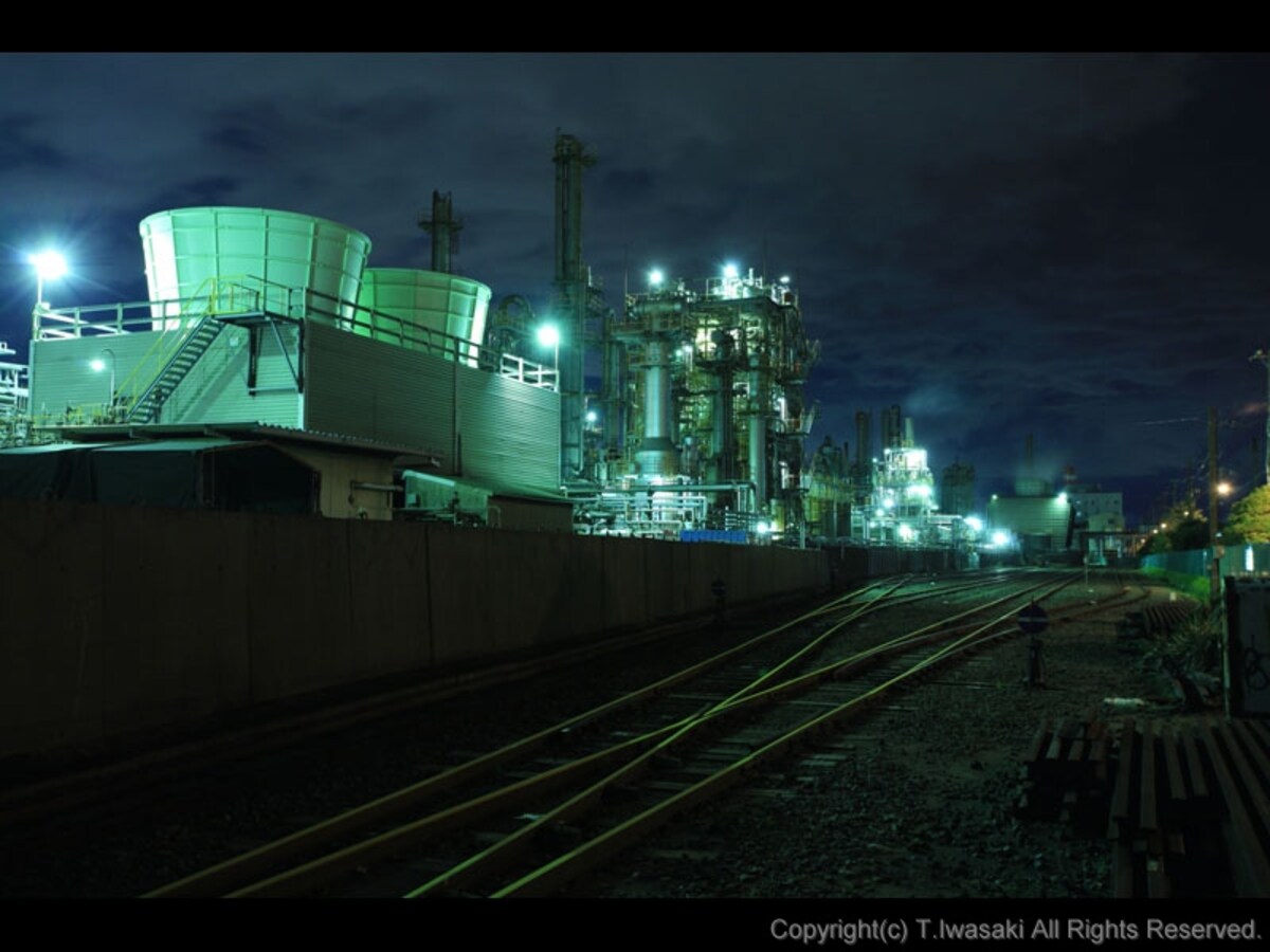 千鳥町の貨物線路付近からの夜景