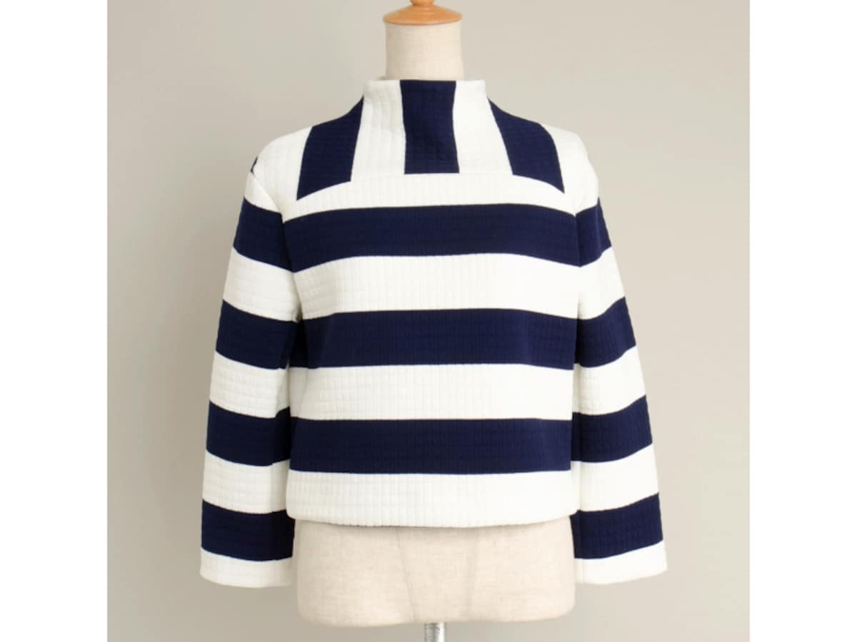MSGM(エムエスジーエム) ボーダー ハイネック トップス（13AW） 品番: KT016-3B