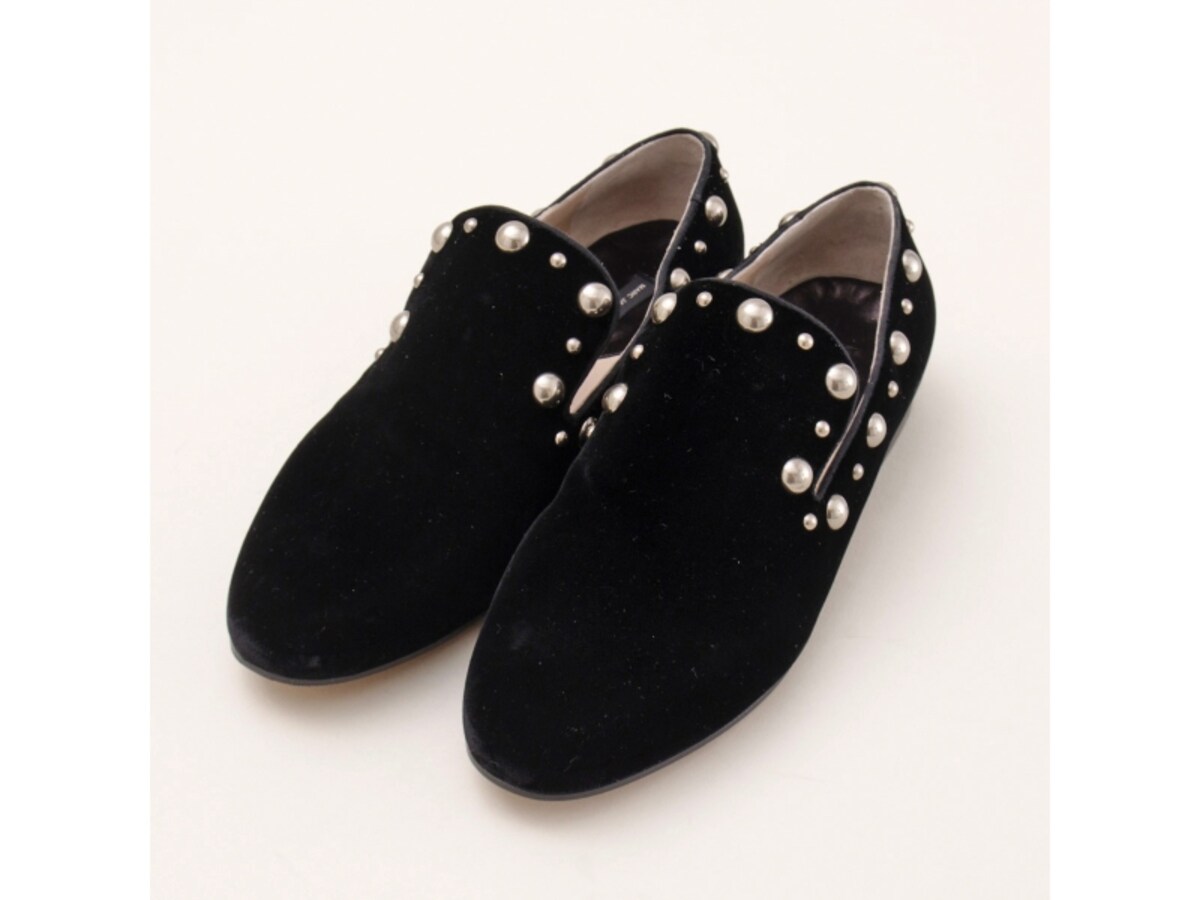 MARC JACOBS(マークジェイコブス) スタッズ付き ベロア オペラ シューズ（13AW）