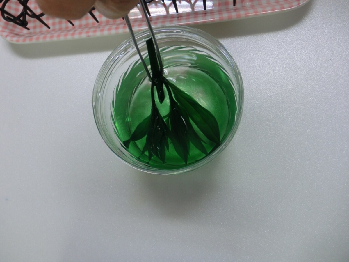 りんどうの葉っぱプリザ