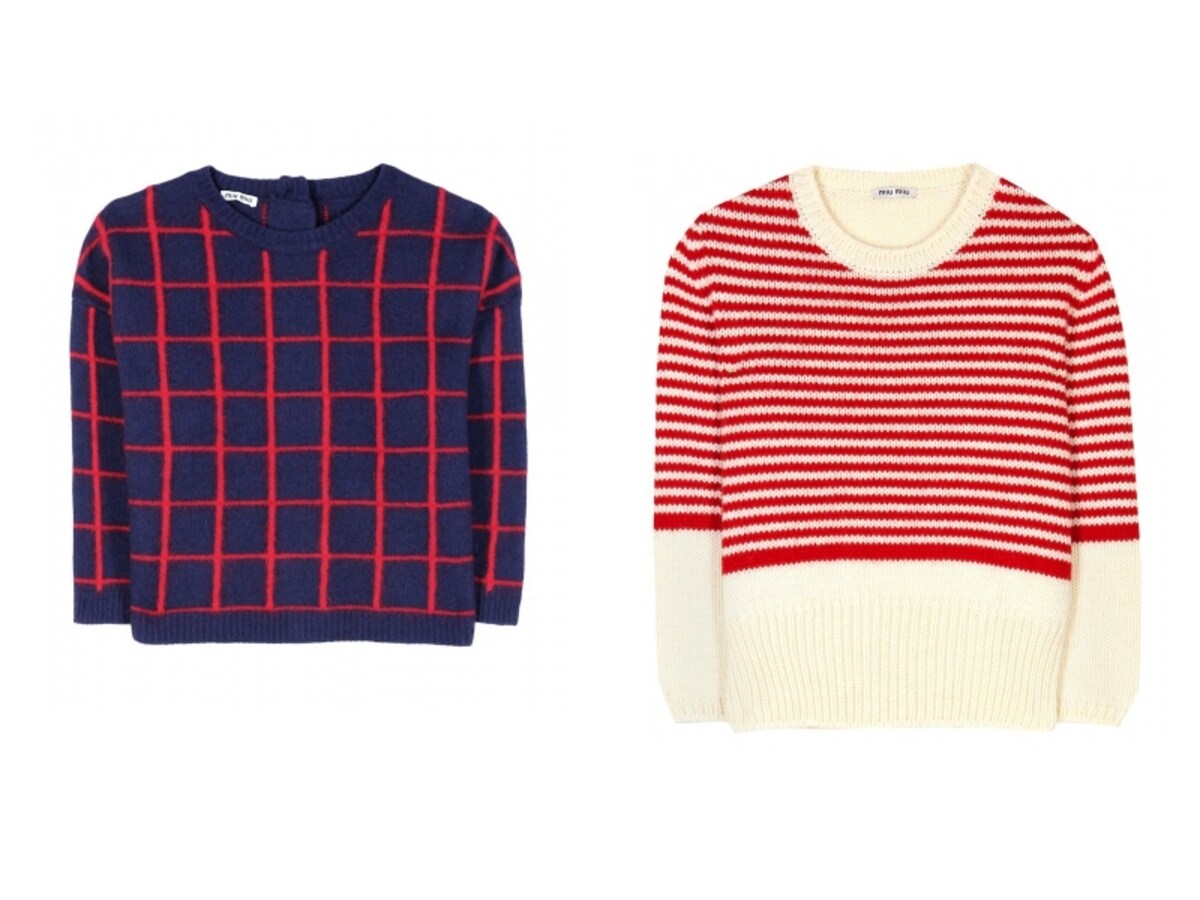 Miu Miu／Cropped sweater、 Miu Miu／CROPPED CHUNKY-KNIT PULLOVER