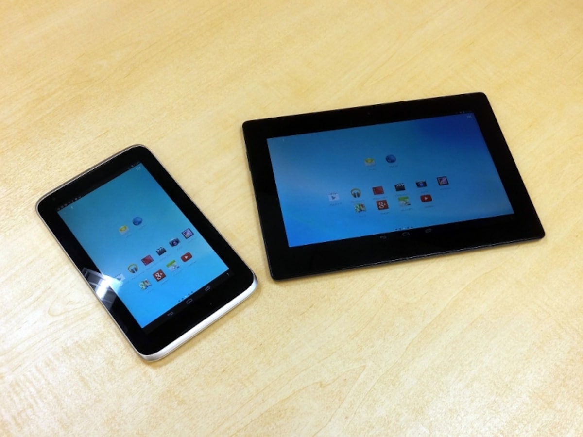 7インチと10.1インチのNEC LaVie Tab Eタブレット