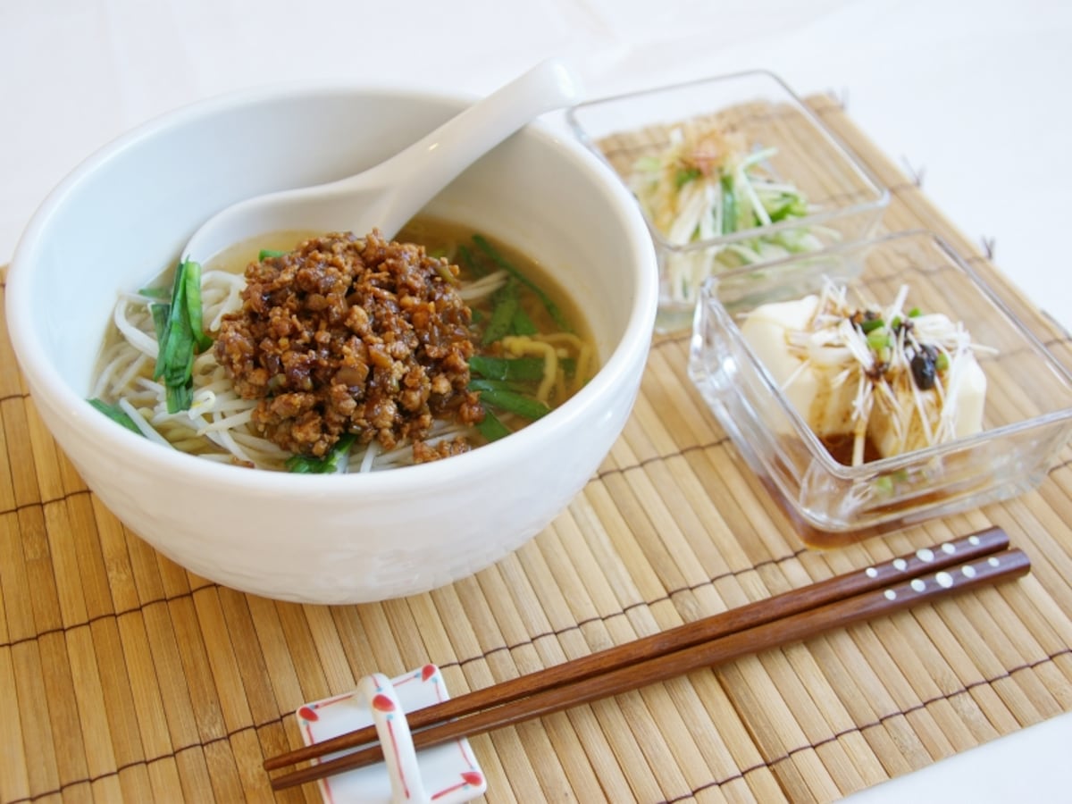 スピード担々麺定食レシピ