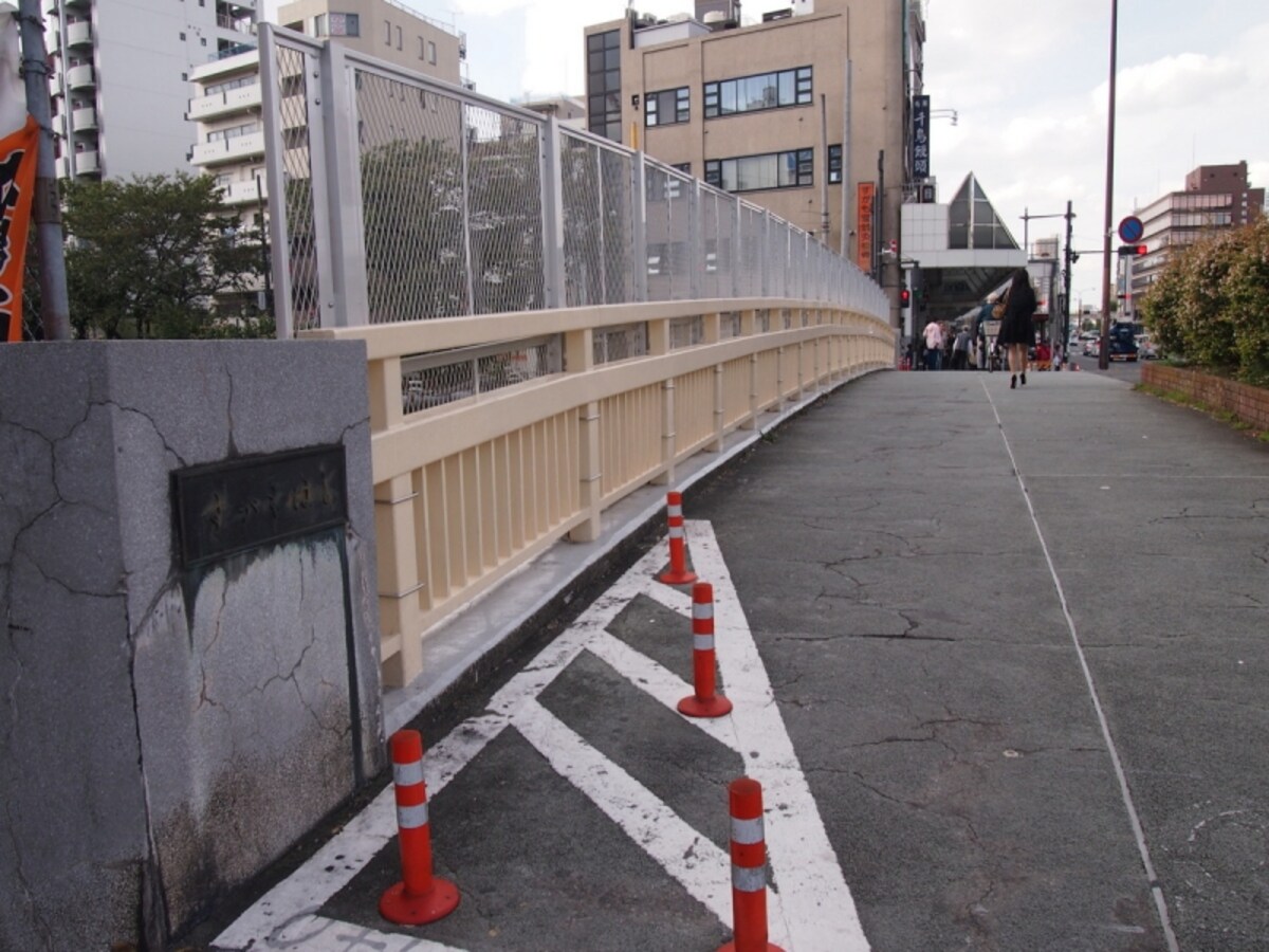 車も人通りも多い巣鴨橋