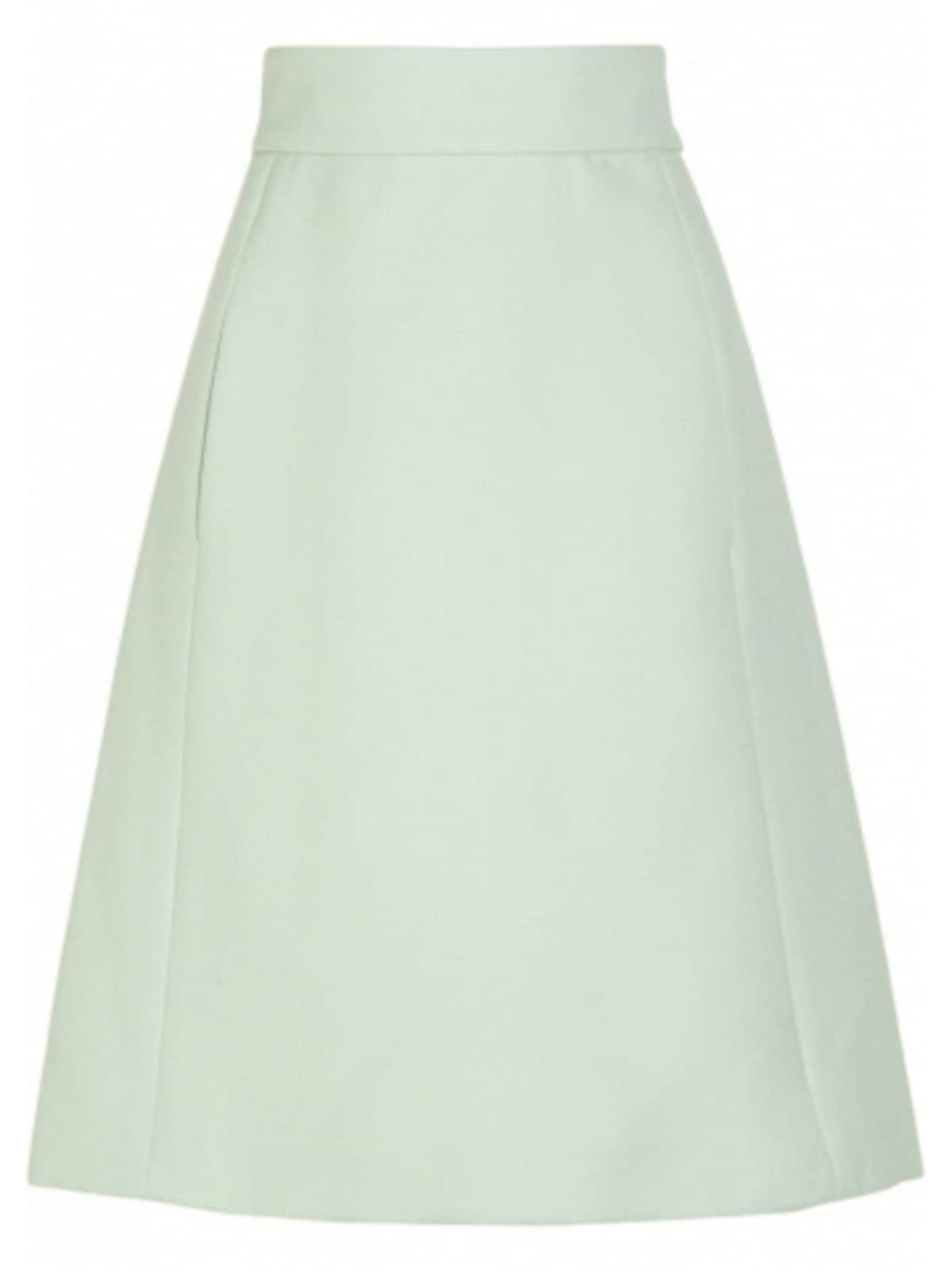 Chloe／High-waisted wool A-line skirt