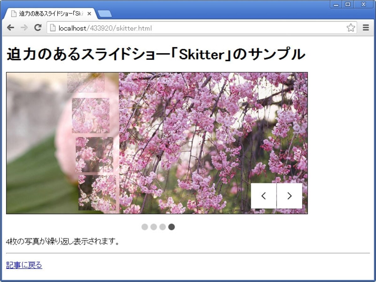 Skitterを使ったサンプルページ