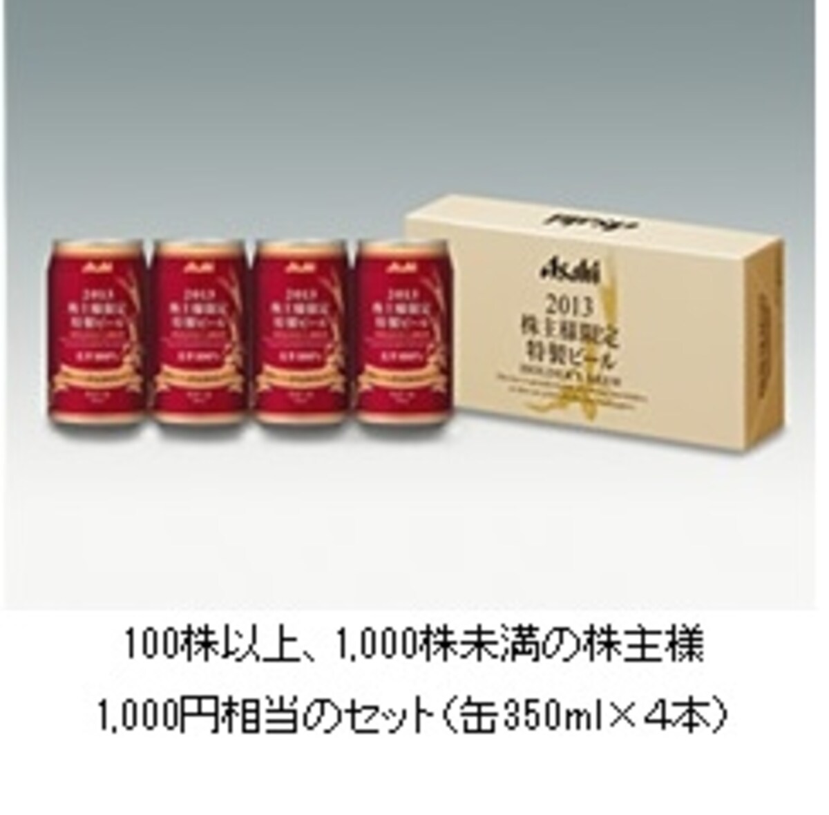 アサヒグループホールディングス　株主限定特製ビール