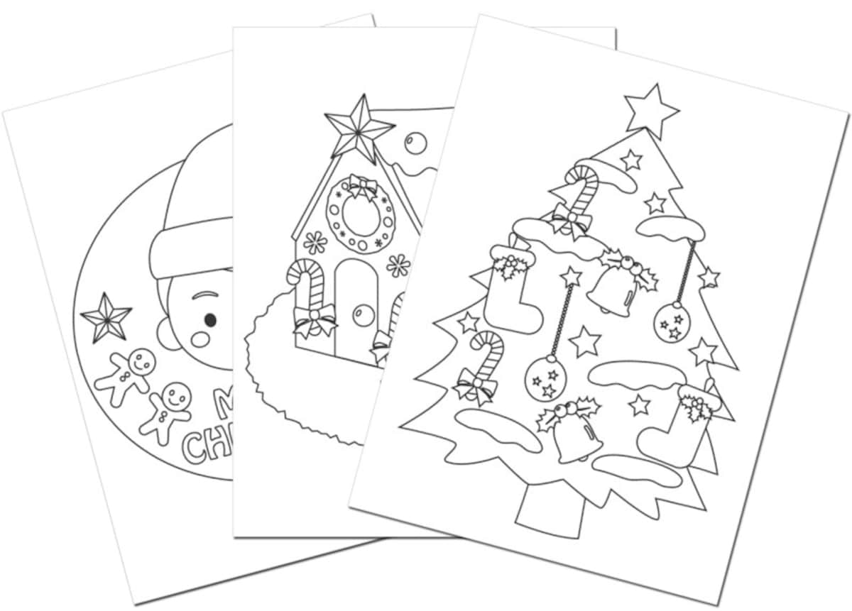 クリスマス塗り絵　ぬりえパーク