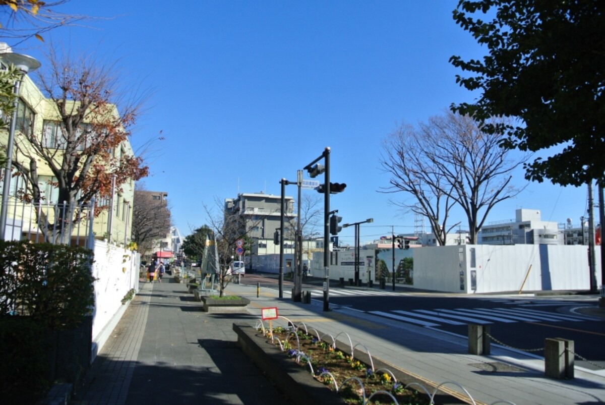 敷地の北側から見た開発街区