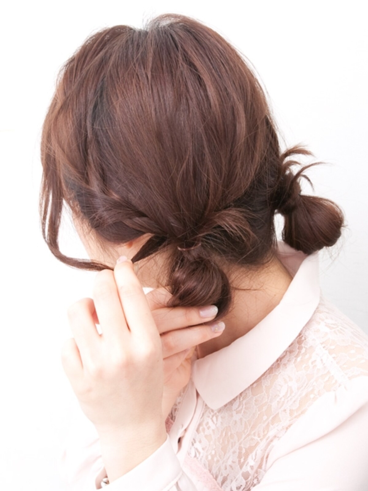 しっかりひっぱりながら