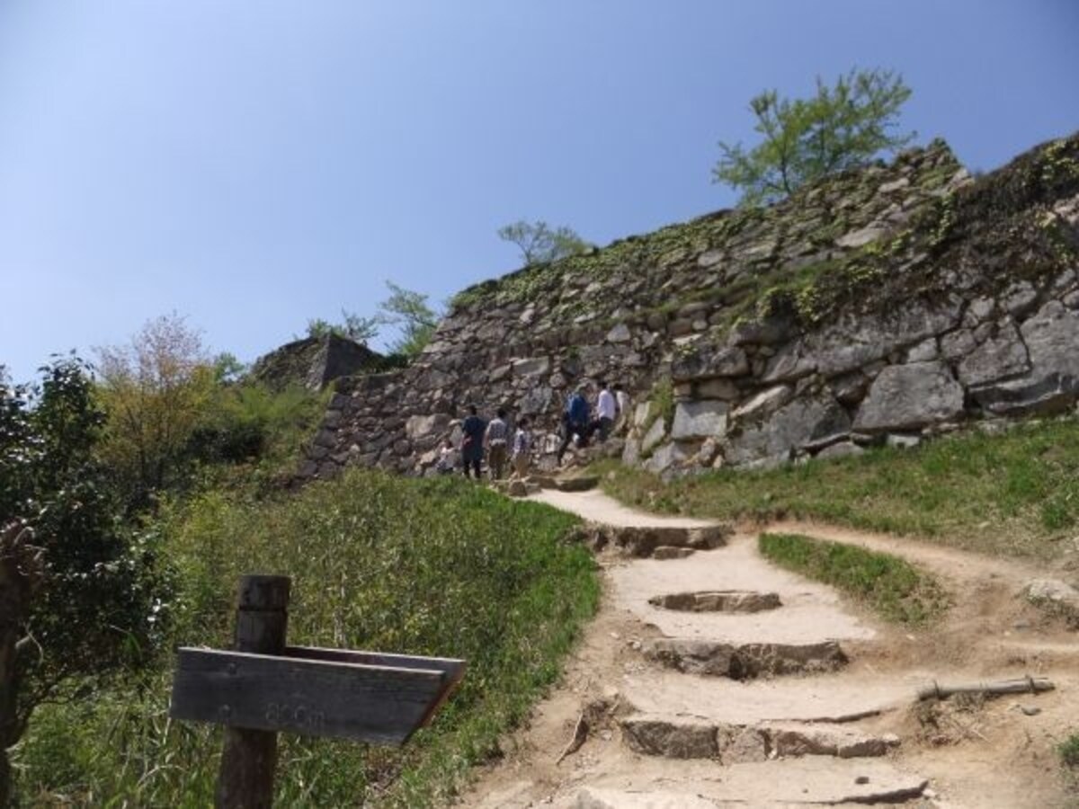 竹田城跡（5）／大手門入口から北千畳への登山道