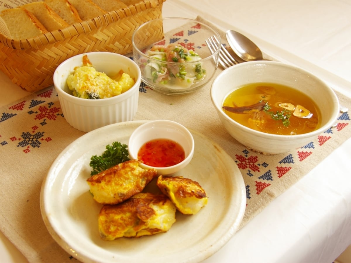 鱈のピカタ定食