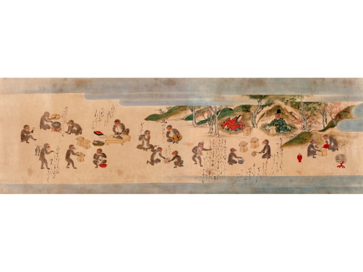 《藤袋草子絵巻》（部分）　16世紀(室町時代) 紙本・彩色 サントリー美術館 前後期で巻替あり
