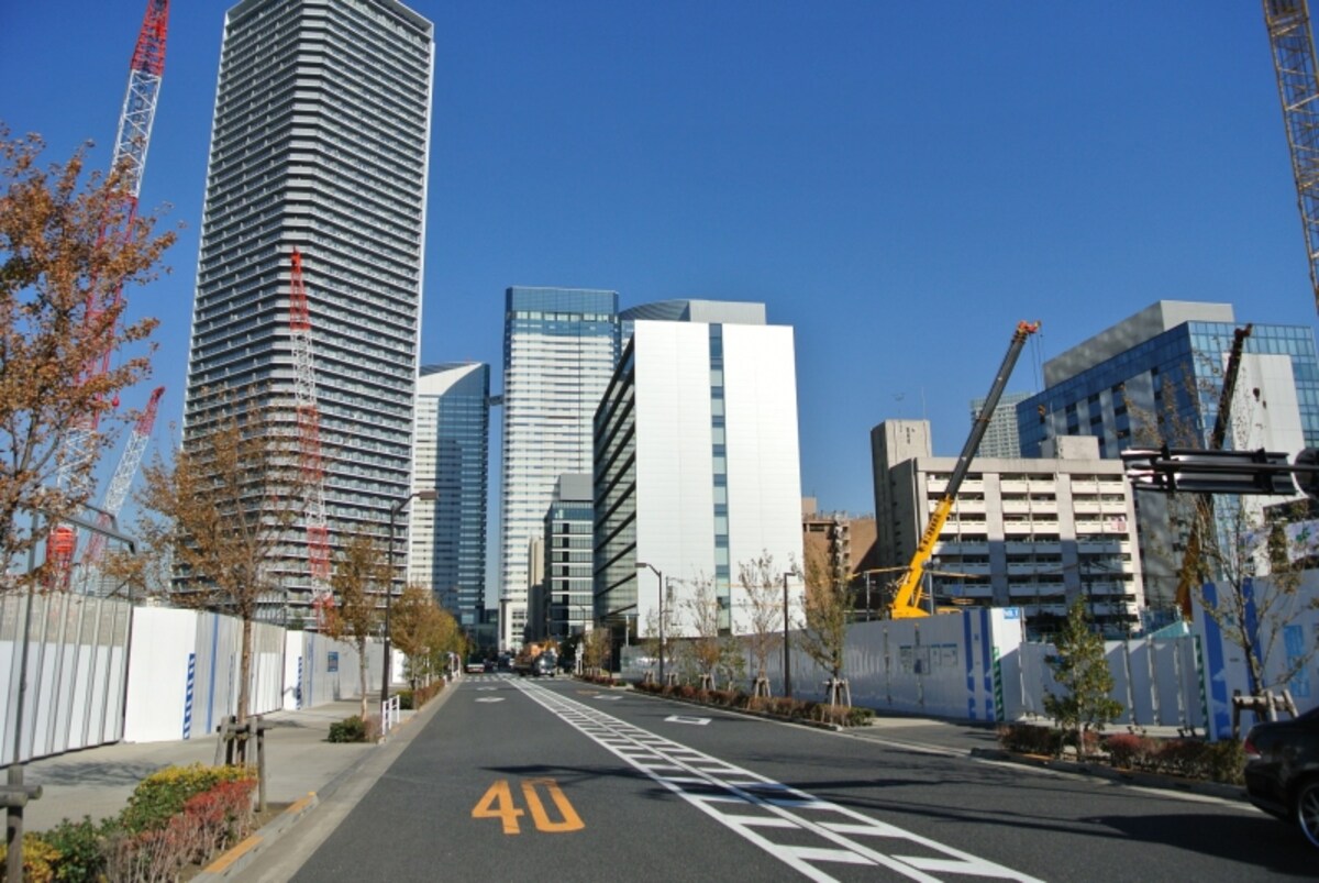 工事中の晴海エリアの街区