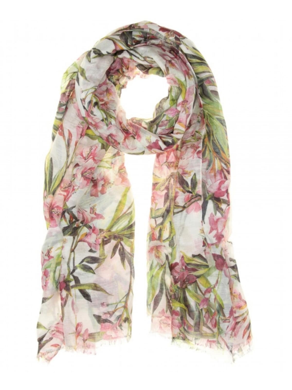 DOLCE & GABBANA／Linen-blend floral-print scarf