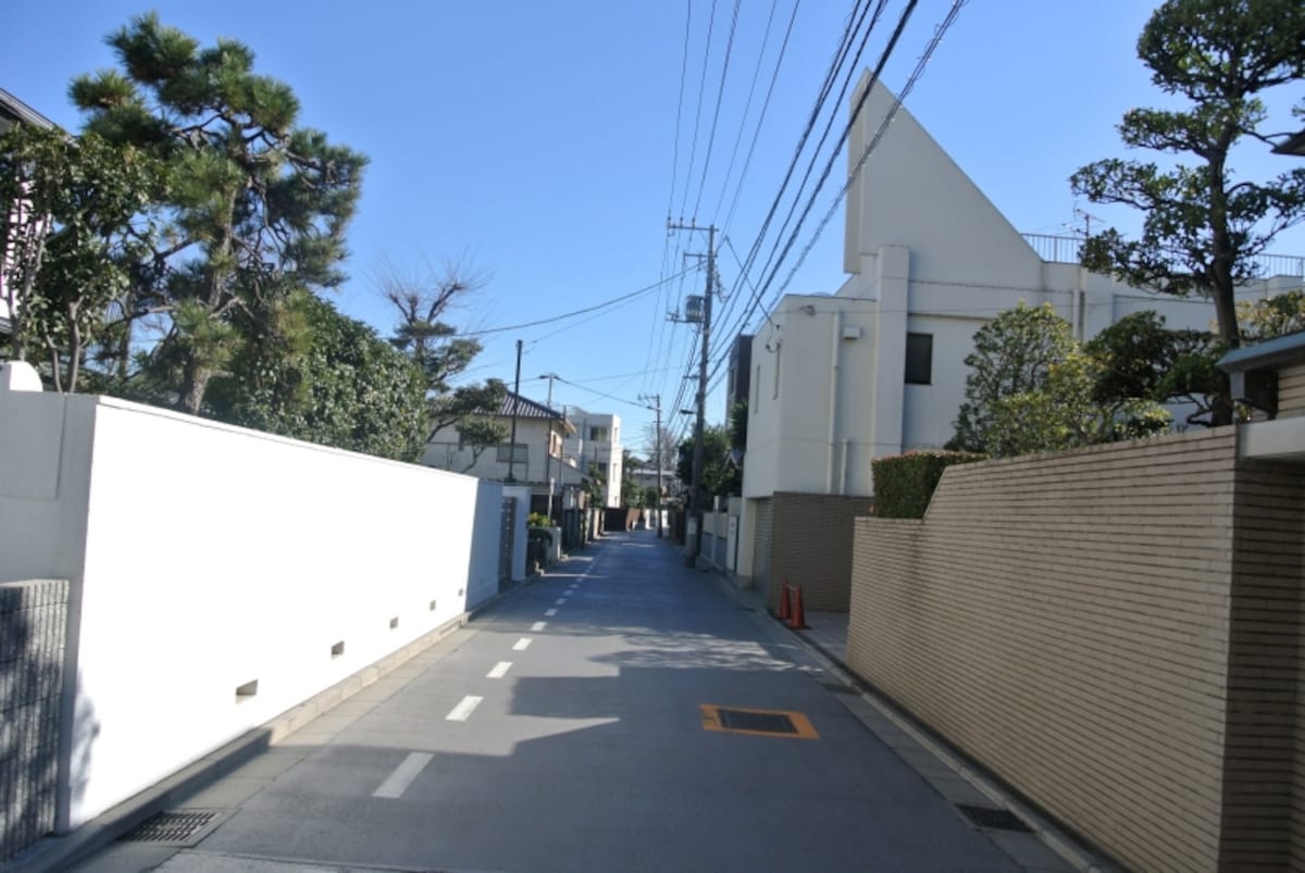 現地近くの邸宅街
