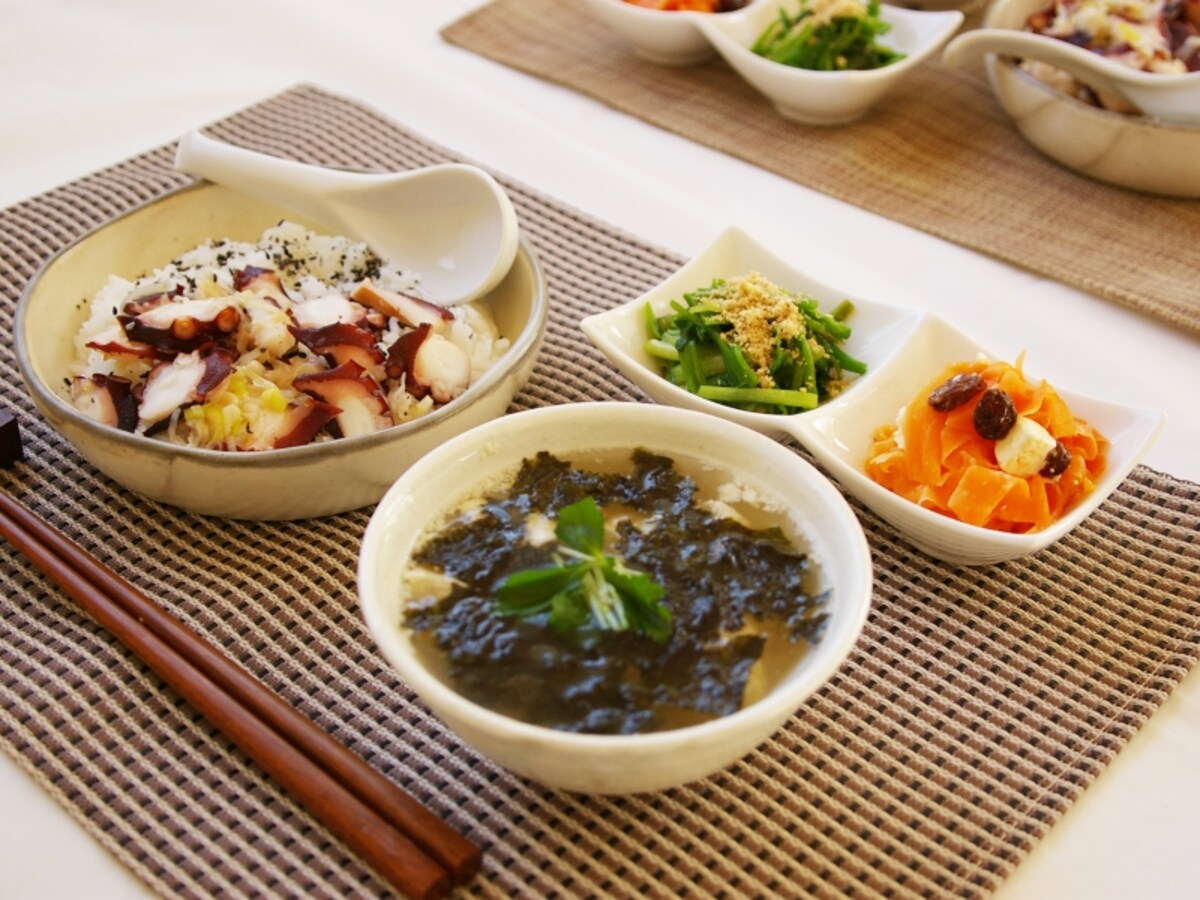 たこねぎのっけご飯定食