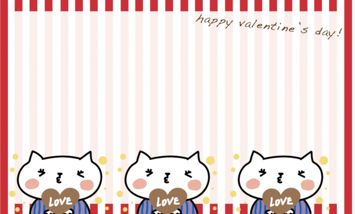 カード　背景　バレンタイン　イラスト　カラー　かわいい