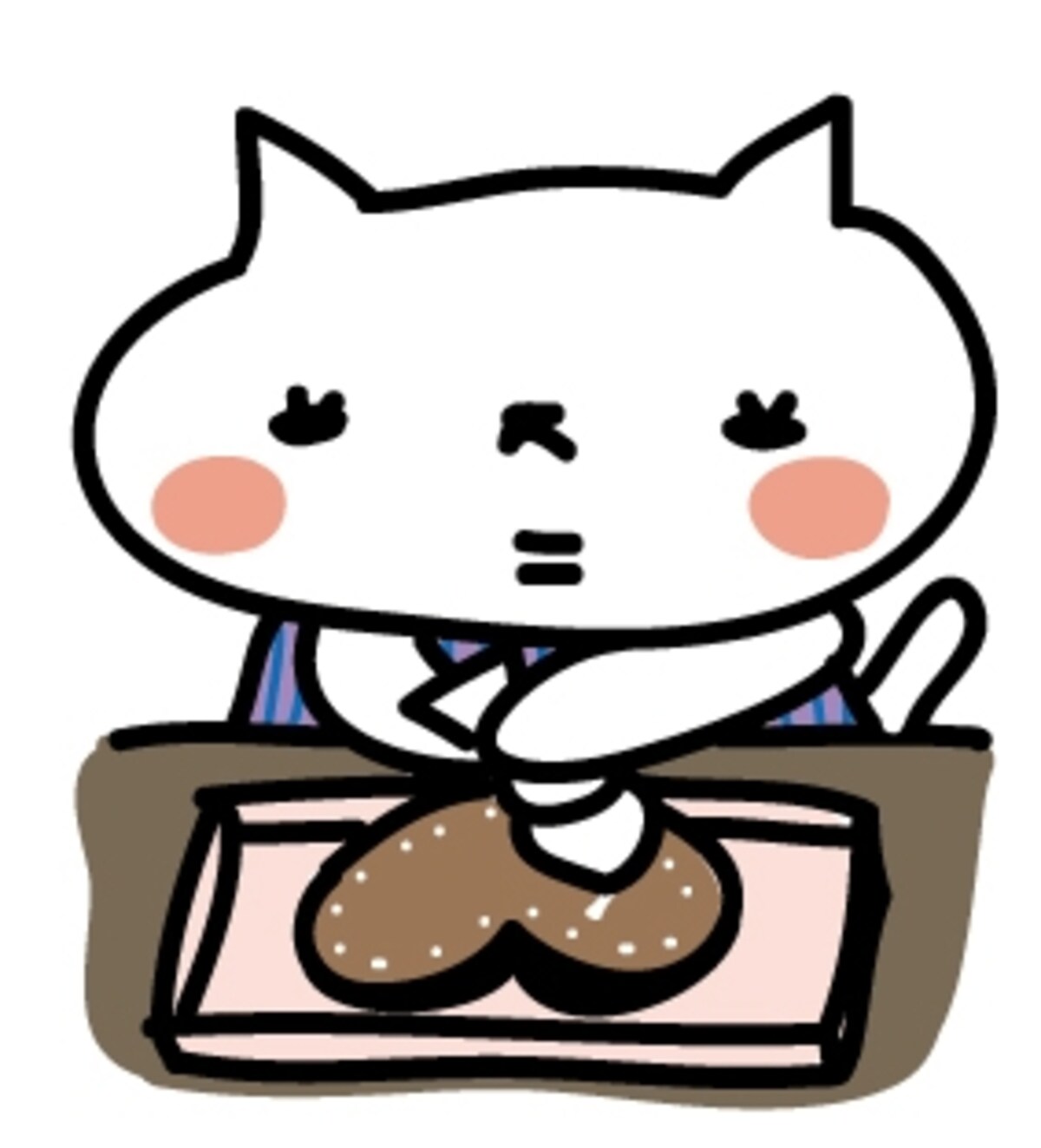 ねこ　バレンタイン　イラスト　カラー　かわいい