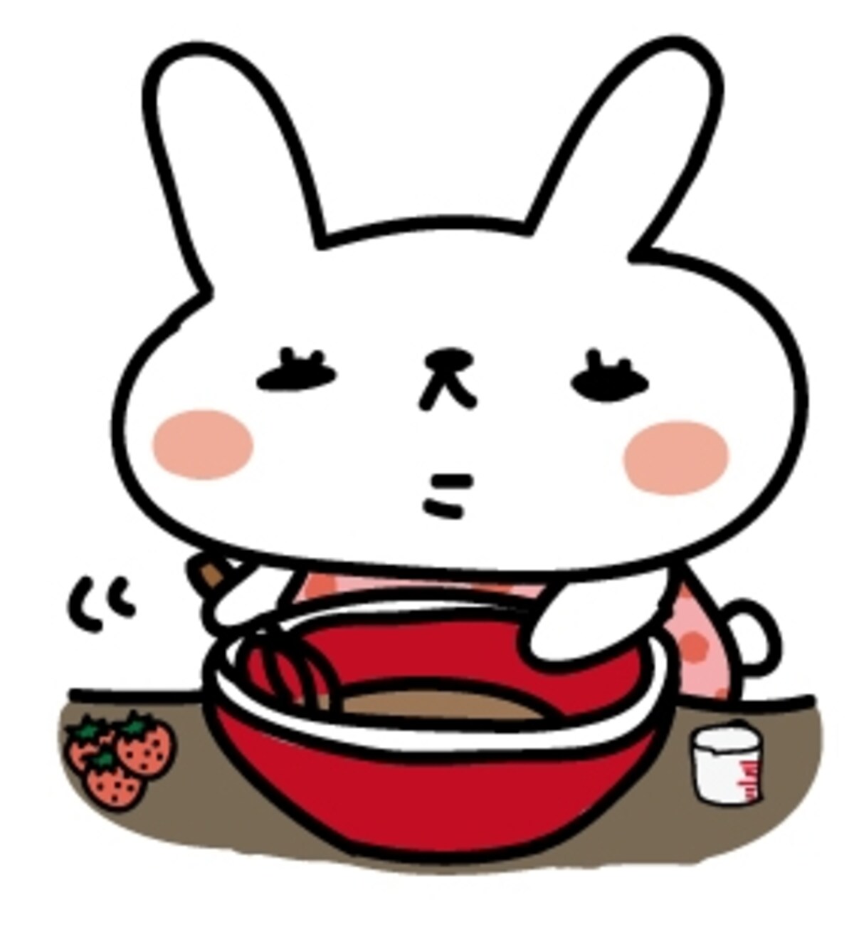 うさぎ　バレンタイン　イラスト　カラー　かわいい