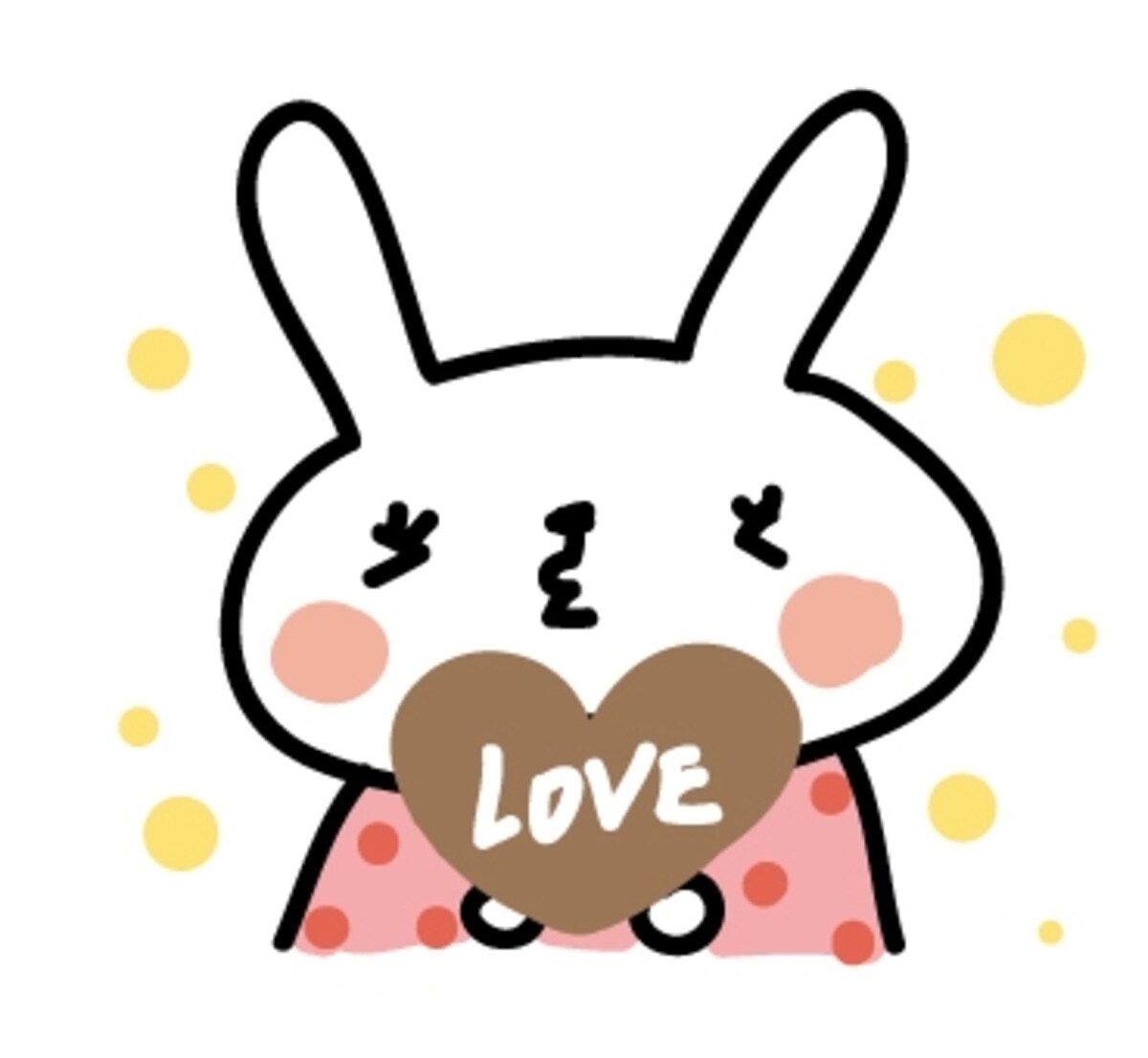 うさぎ　バレンタイン　イラスト　カラー　かわいい