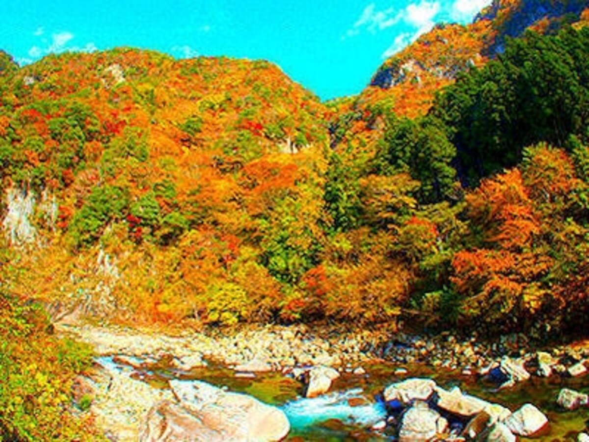 香落渓の紅葉