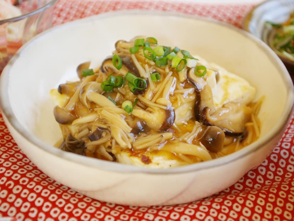 豆腐のきのこあんかけ