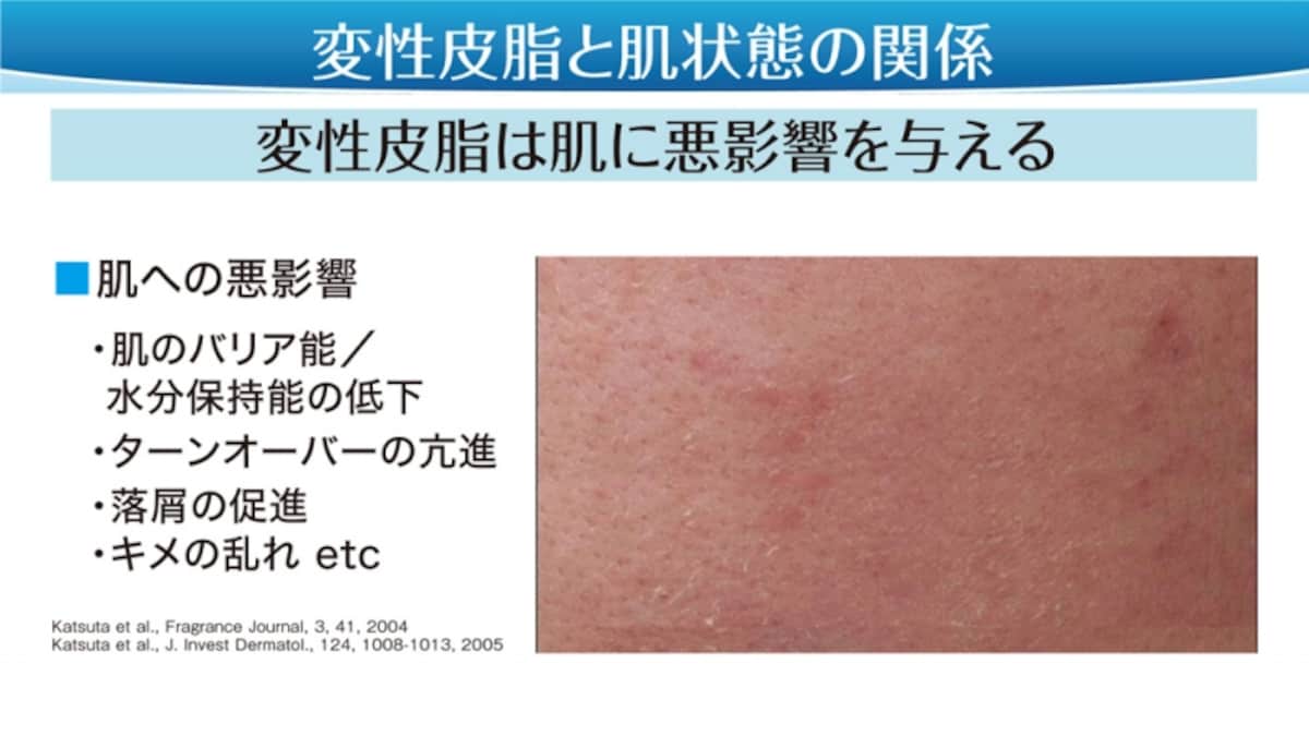 変性皮脂の肌への悪影響