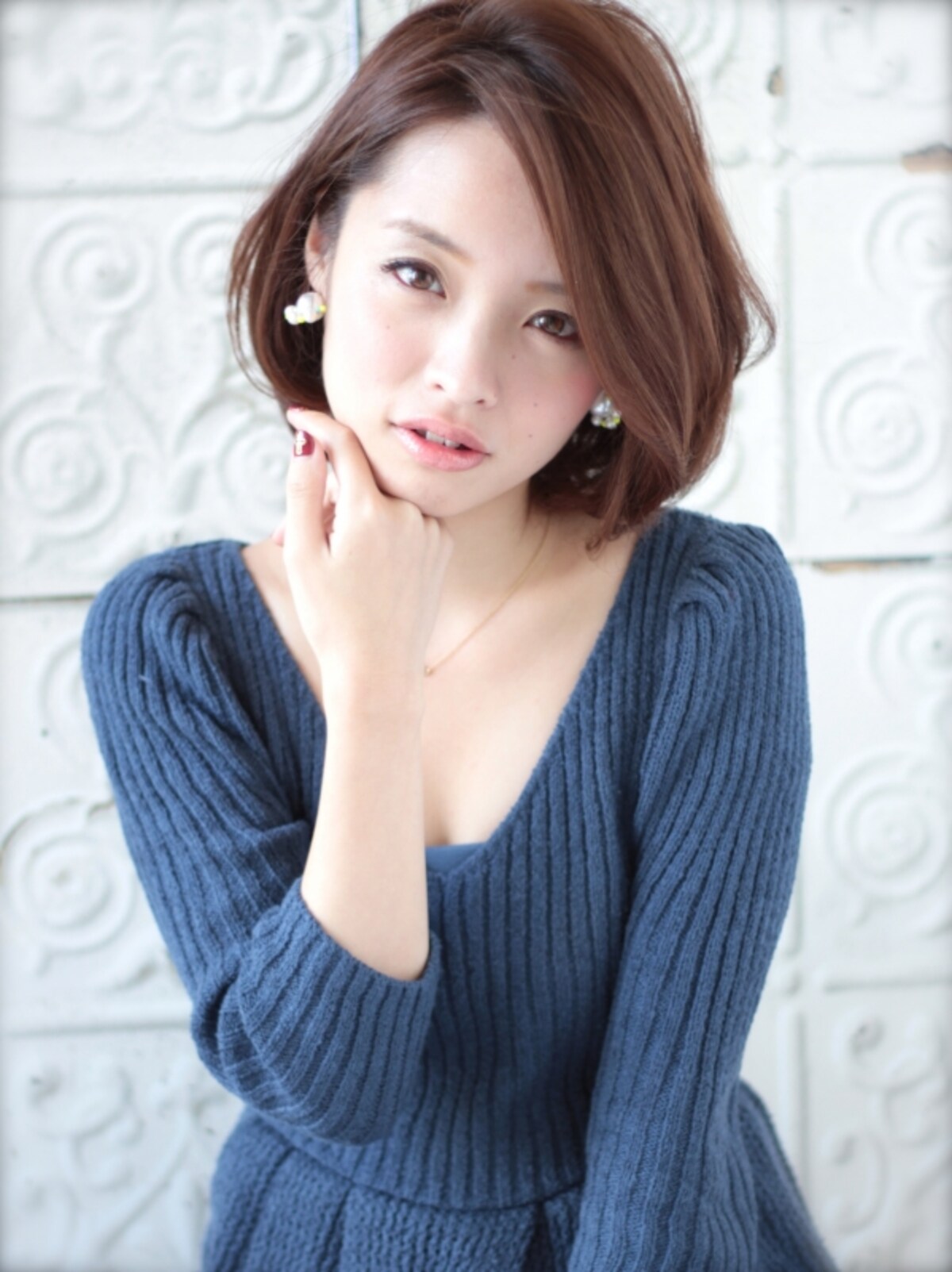 大人可愛いナチュラルボブ