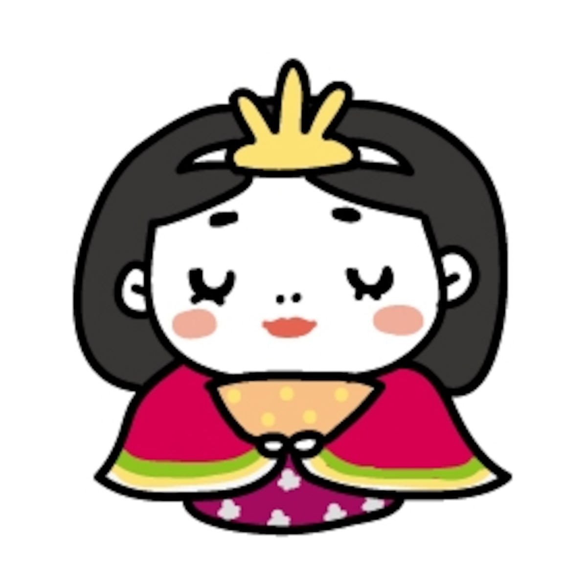 おひなさま　ひな祭り　イラスト　カラー　かわいい