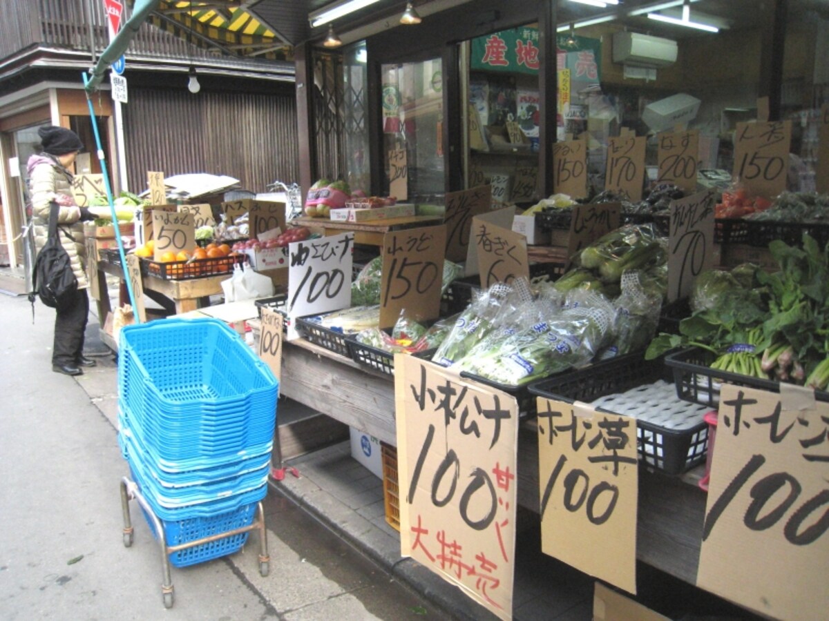 八百屋の店頭