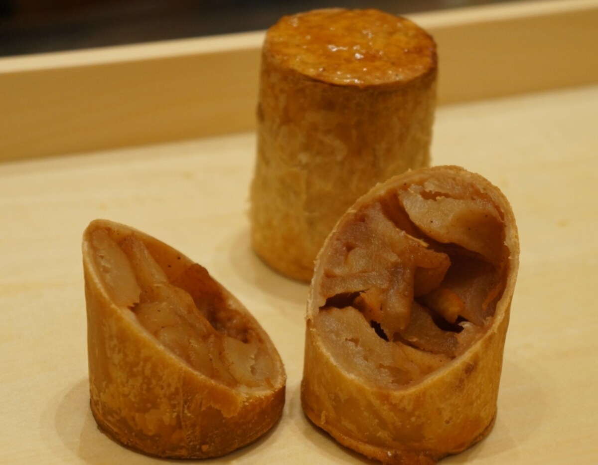 アップルドラム 500円(税別)(手前写真は断面)
