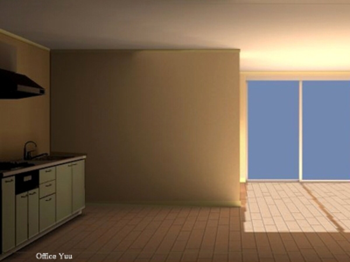 マンションの暗い部屋