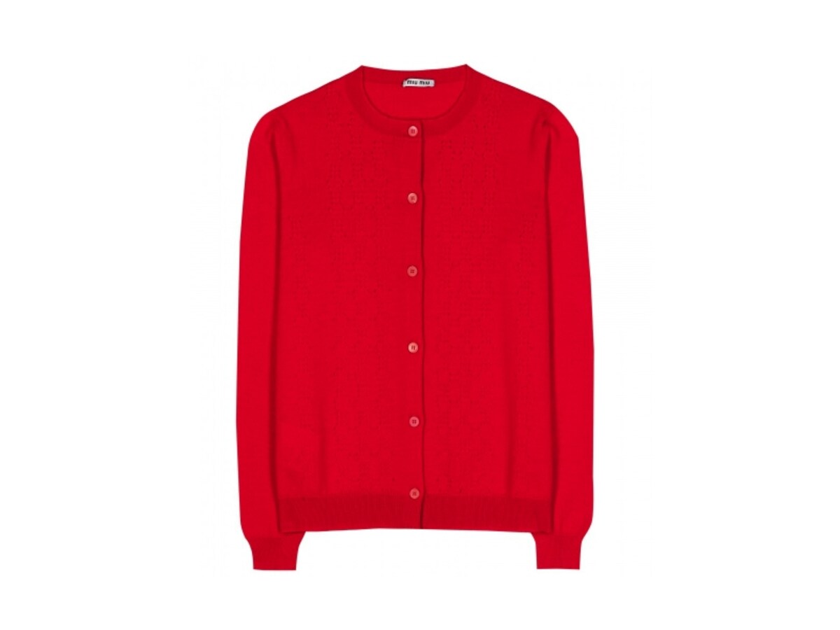 POINTELLE WOOL CARDIGAN(Miu Miu)