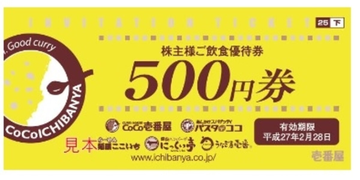 壱番屋　株主優待