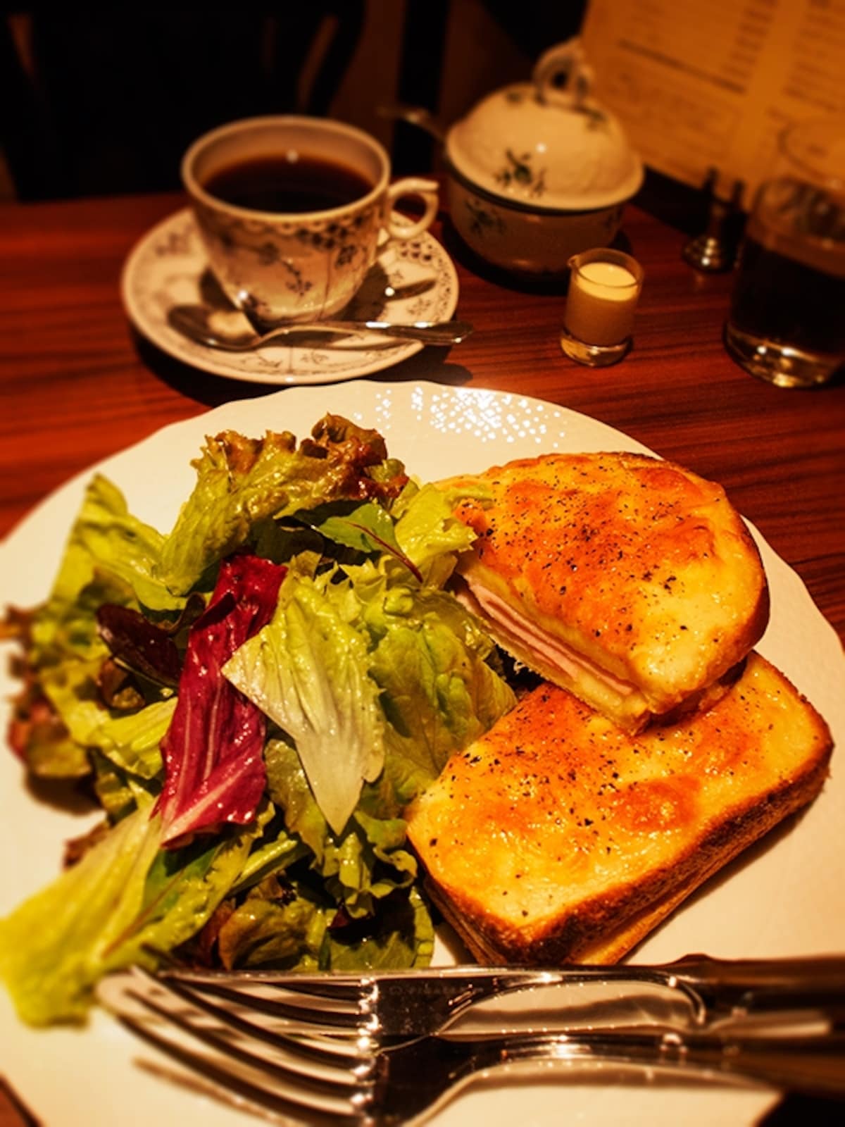 クロックムッシュとフレンチブレンドのセット
