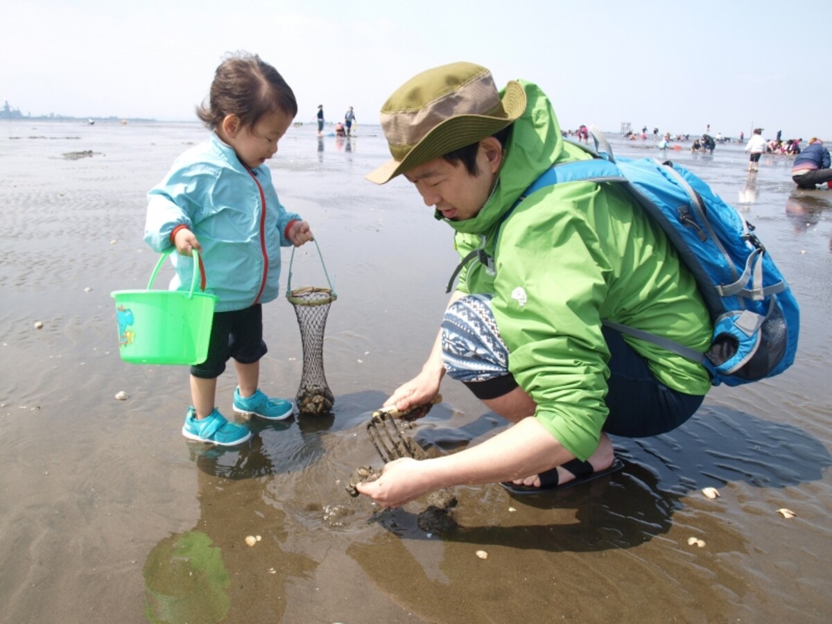 潮干狩り（久津間海岸）