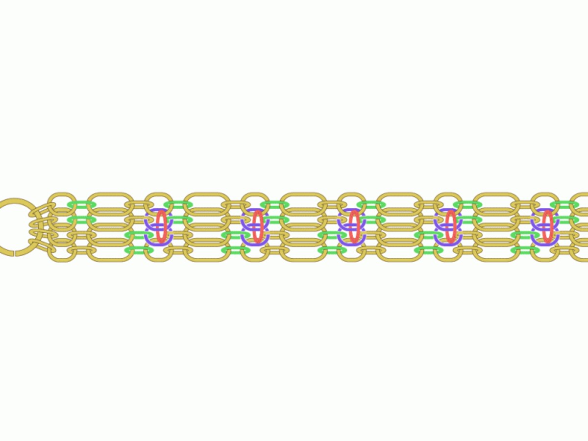 4連チェーンとエアパールの軽量ボリュームブレスレット