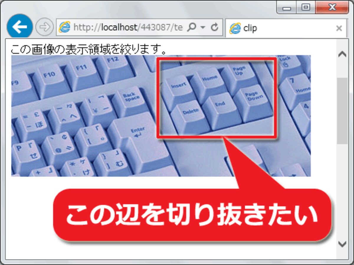 右上部分を切り抜く例