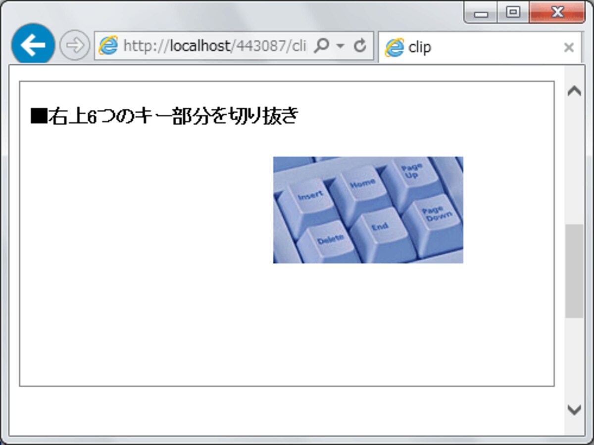CSSで画像をトリミング