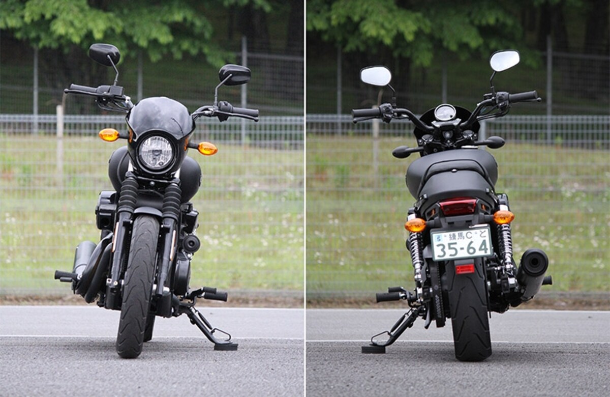 ストリート750のフロントビュー／リアビュー