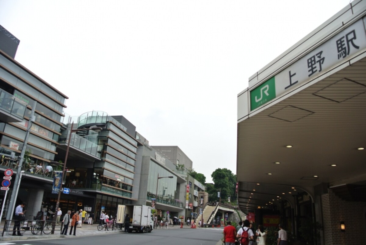 上野駅の不忍口側の風景